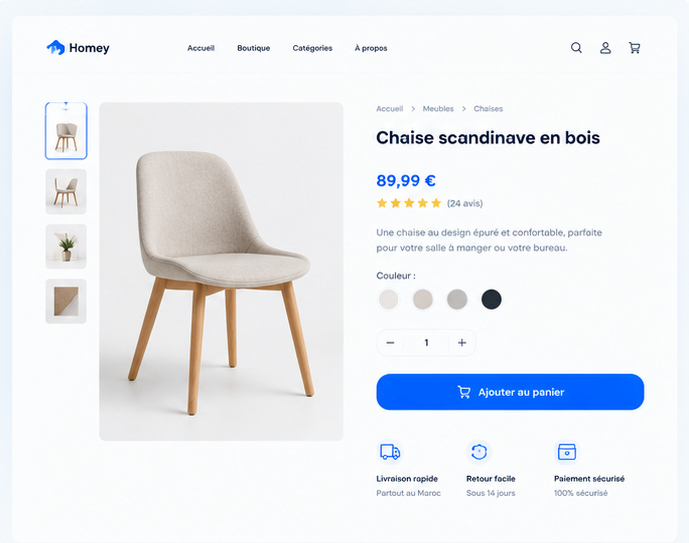 Site web e-commerce : visuel 2